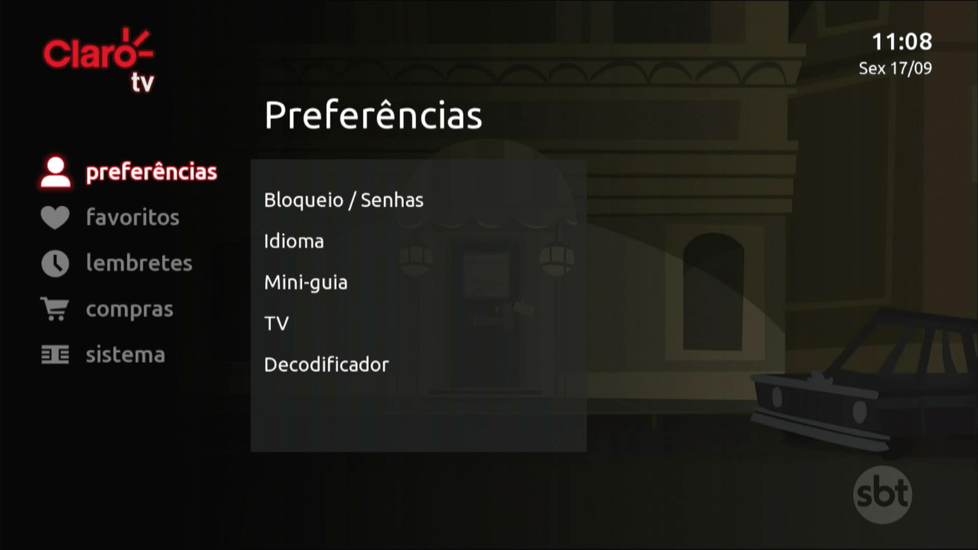 Claro TV com NOW Interface de TV